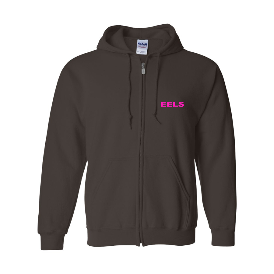 Men's Eels Gildan  Heavy Blend Full Zip Hooded Sweatshirt