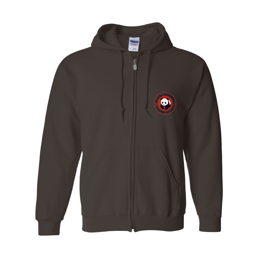 Men's Panda Express Gildan  Heavy Blend Full Zip Hooded Sweatshirt
