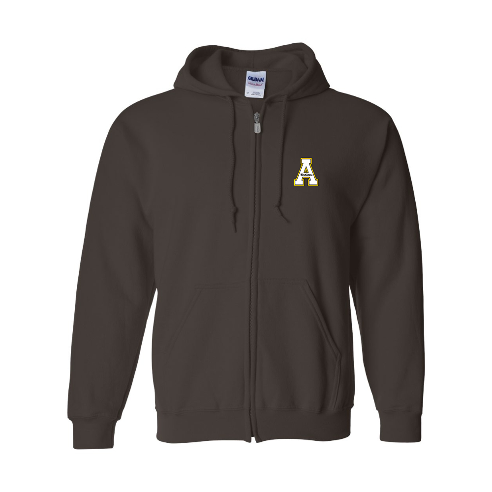 Men's Appalachian State Mountaineers Gildan  Heavy Blend Full Zip Hooded Sweatshirt
