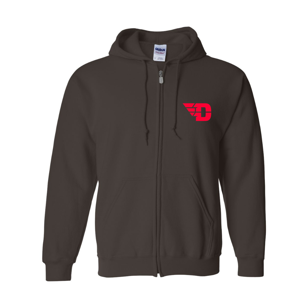 Men's Dayton Flyers  Gildan  Heavy Blend Full Zip Hooded Sweatshirt