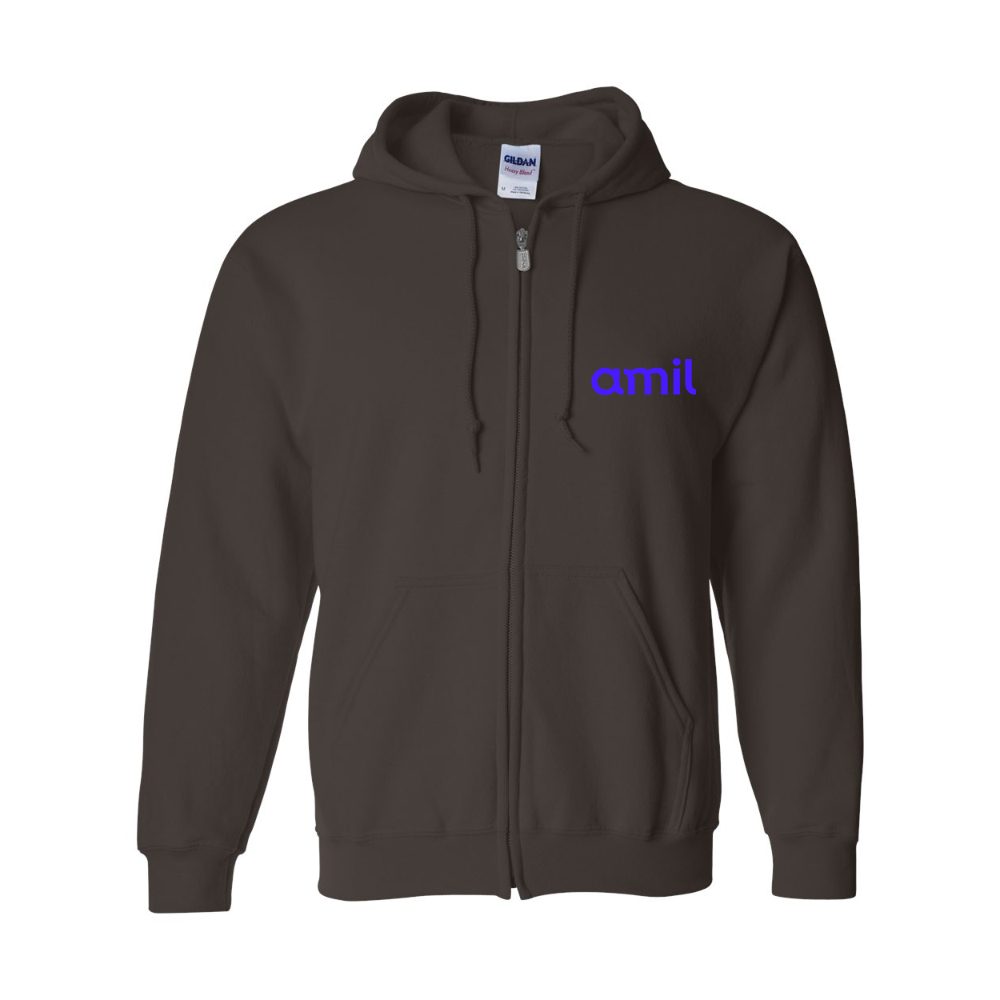Men's  Amil  Gildan  Heavy Blend Full Zip Hooded Sweatshirt