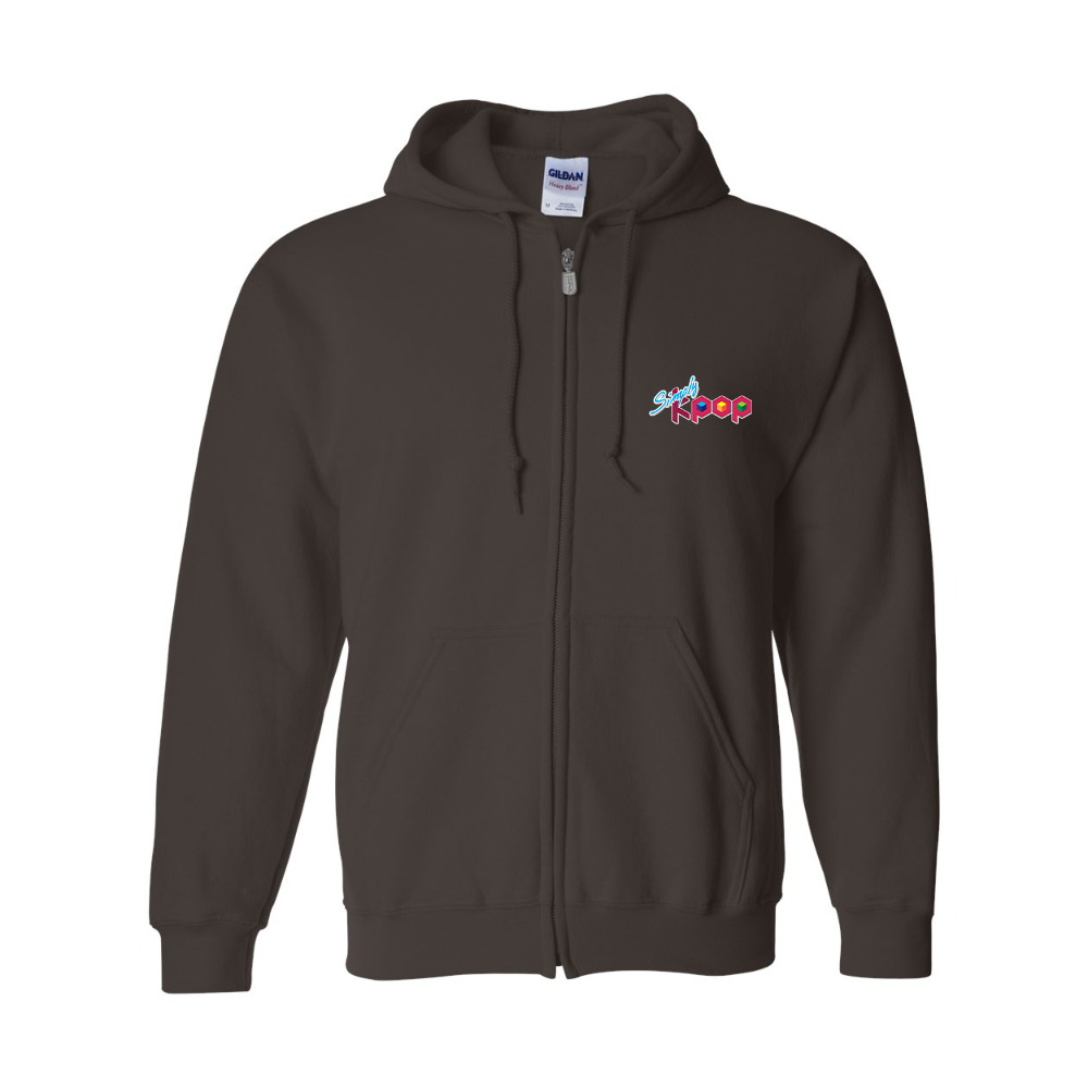 Men's Simply Kpop  Gildan  Heavy Blend Full Zip Hooded Sweatshirt