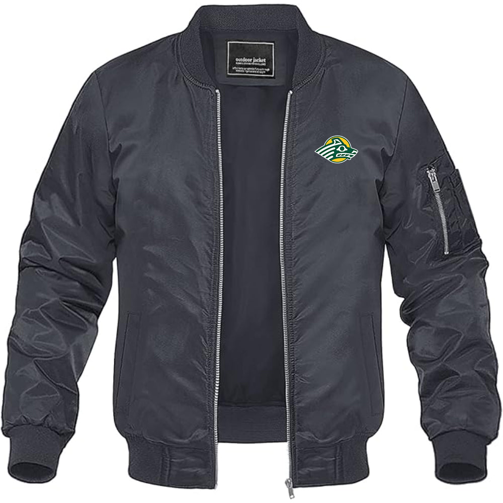 Men's Alaska Anchorage Seawolves  Lightweight Bomber Jacket Windbreaker Softshell Varsity Jacket Coat