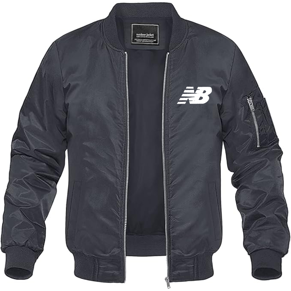 Men's New Balance Logo  Lightweight Bomber Jacket Windbreaker Softshell Varsity Jacket Coat
