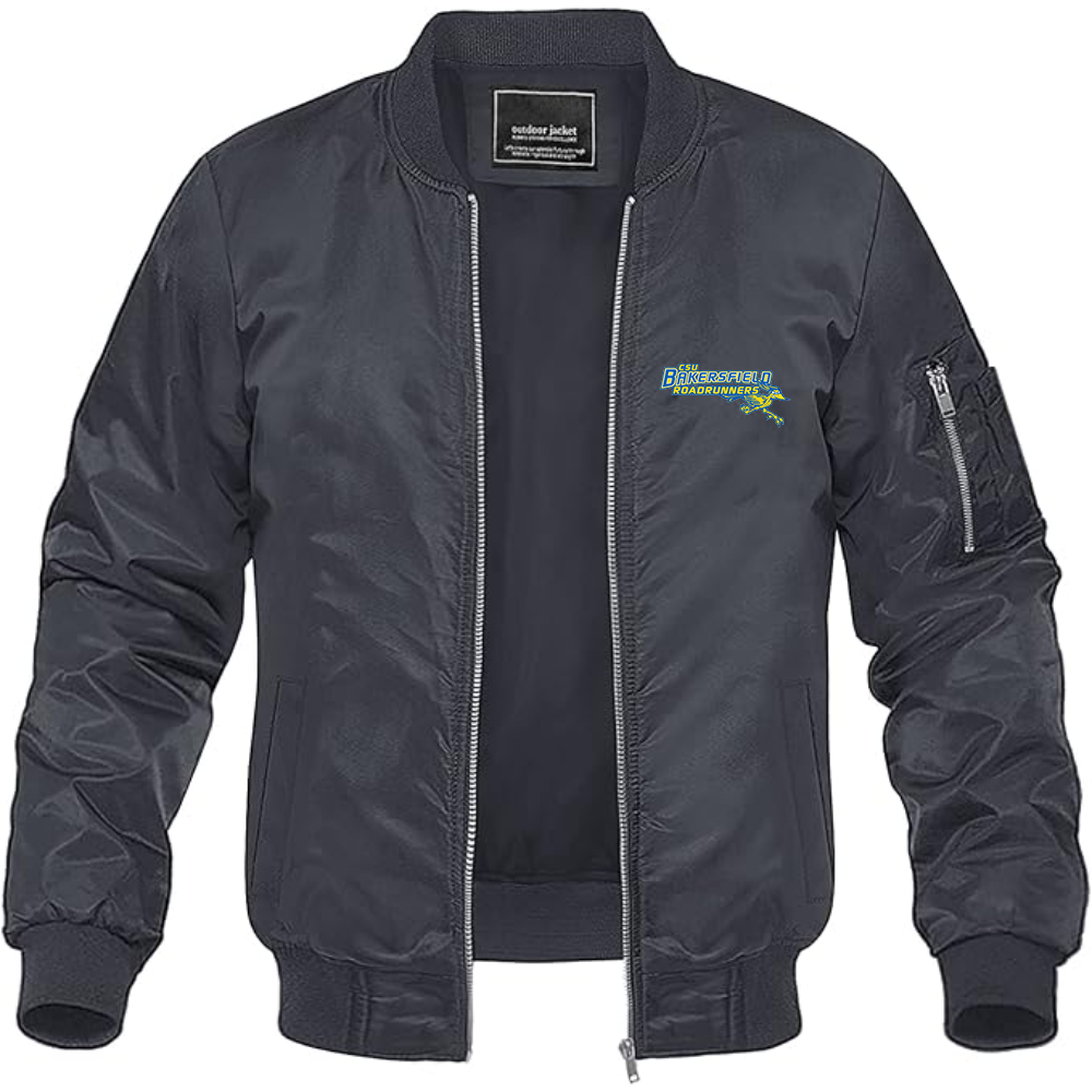 Men's CSU-Bakersfield Roadrunners Lightweight Bomber Jacket Windbreaker Softshell Varsity Jacket Coat