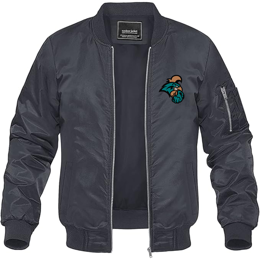 Men's Coastal Carolina Chanticleers Lightweight Bomber Jacket Windbreaker Softshell Varsity Jacket Coat