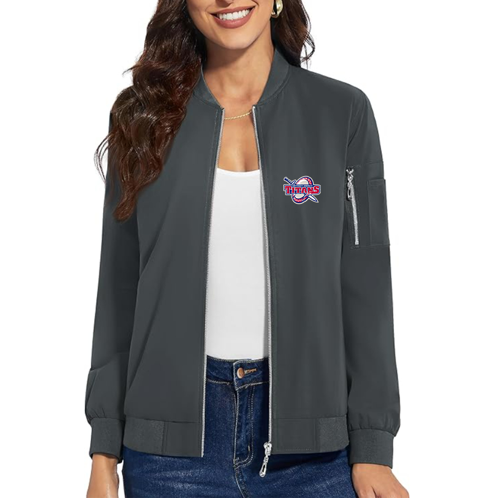 Women's  Detroit Titans  Premium Bomber Jacket with Polished Detailing and Functional Sleeve Pocket Modern Luxury Outerwear