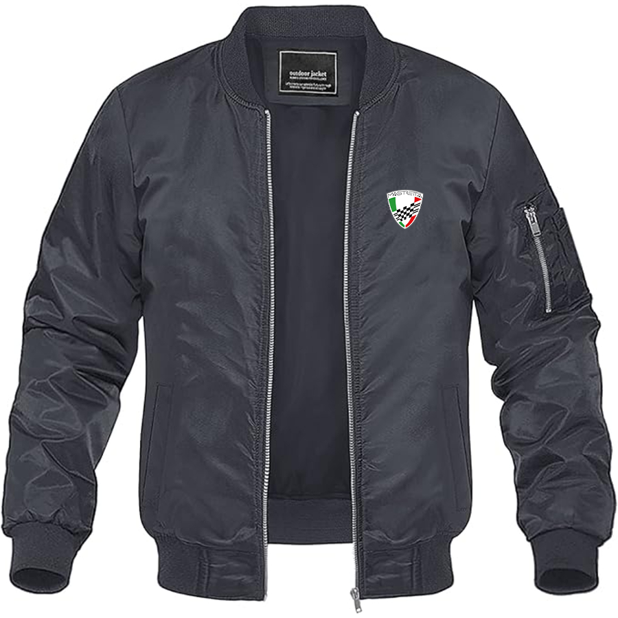 Men's Mastretta Logo Lightweight Bomber Jacket Windbreaker Softshell Varsity Jacket Coat