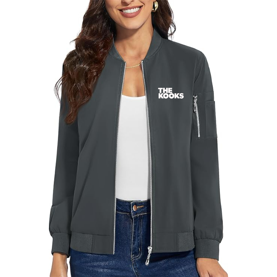 Women's The Kooks   Premium Bomber Jacket with Polished Detailing and Functional Sleeve Pocket Modern Luxury Outerwear