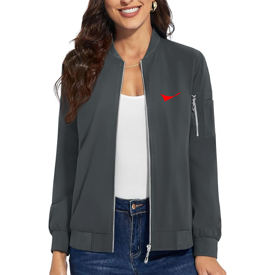 Women's Conoco Phillips Symbol  Premium Bomber Jacket with Polished Detailing and Functional Sleeve Pocket Modern Luxury Outerwear