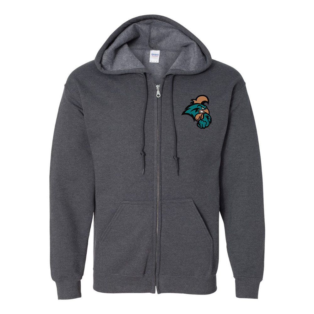 Men's  Coastal Carolina Chanticleers  Gildan  Heavy Blend Full Zip Hooded Sweatshirt