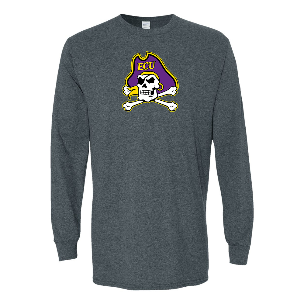 Men's East Carolina Pirates Gildan Heavy Cotton Long Sleeve T-Shirt