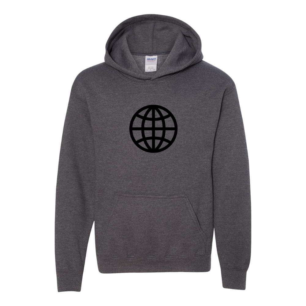 Youth  Internet Globe Gildan Heavy Blend  Hooded Sweatshirt