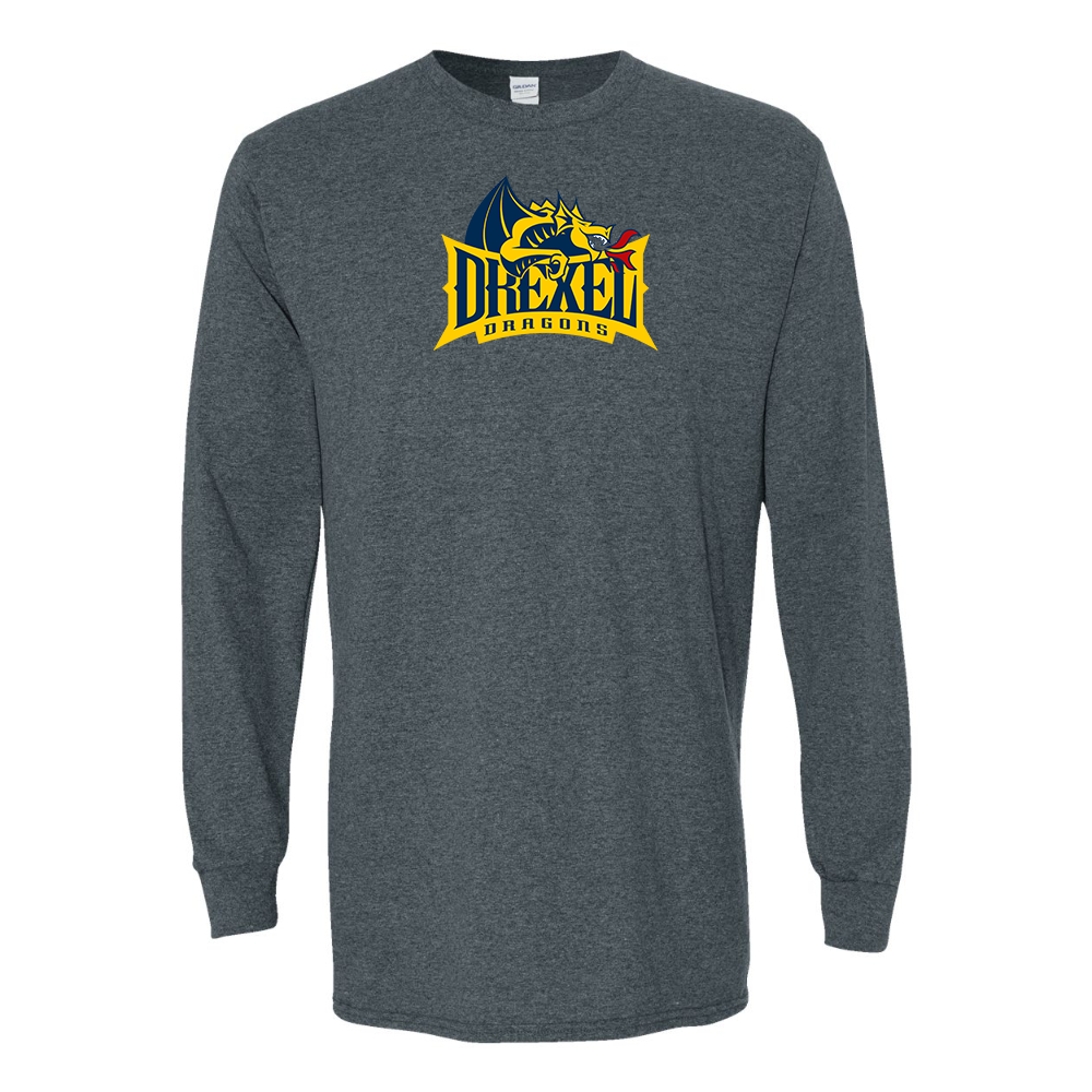 Men's Drexel Dragons Gildan Heavy Cotton Long Sleeve T-Shirt