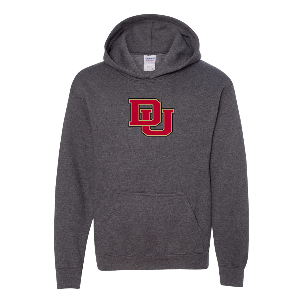 Youth Denver Pioneers  Gildan Heavy Blend  Hooded Sweatshirt