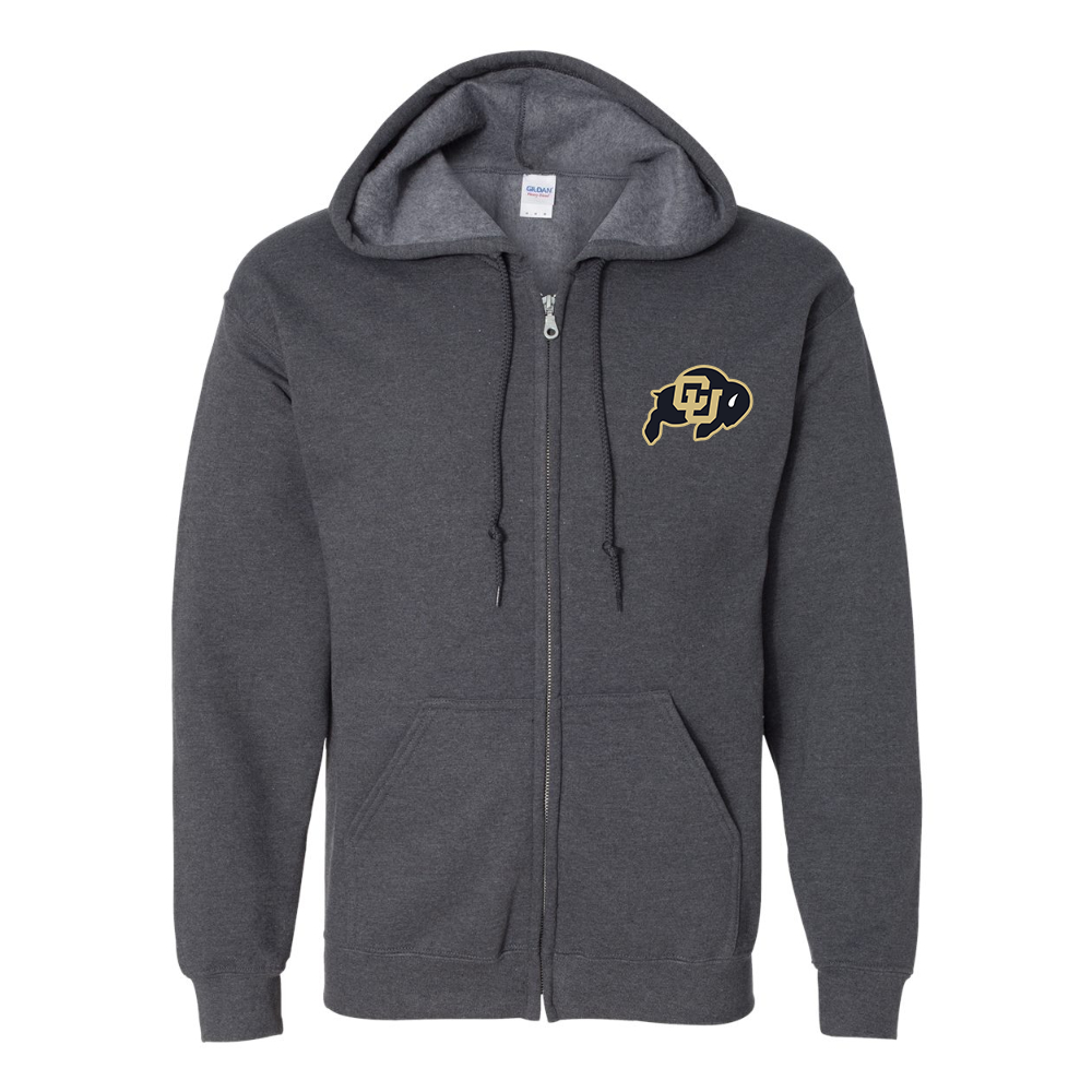 Men's Colorado Buffaloes  Gildan  Heavy Blend Full Zip Hooded Sweatshirt