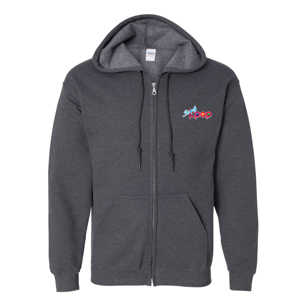 Men's Simply Kpop  Gildan  Heavy Blend Full Zip Hooded Sweatshirt