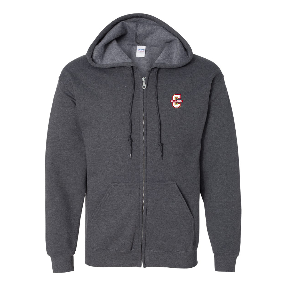 Men's Charleston Cougars  Gildan  Heavy Blend Full Zip Hooded Sweatshirt