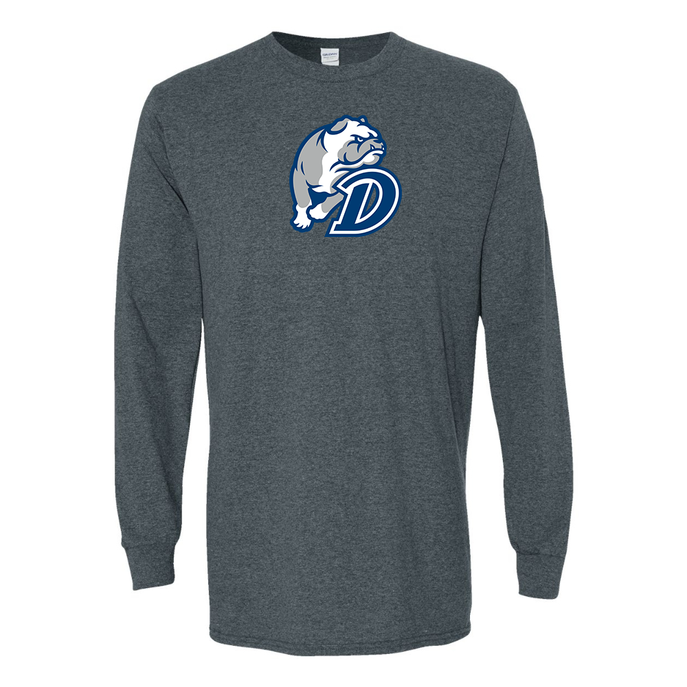 Men's Drake Bulldogs Gildan Heavy Cotton Long Sleeve T-Shirt