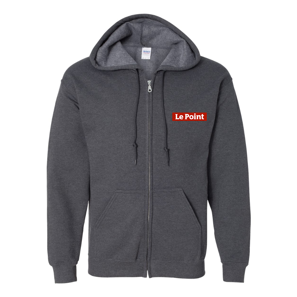 Men's Le Point Gildan  Heavy Blend Full Zip Hooded Sweatshirt