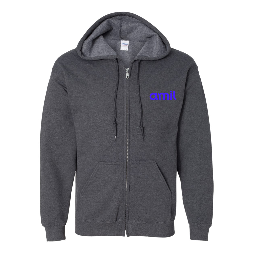 Men's  Amil  Gildan  Heavy Blend Full Zip Hooded Sweatshirt