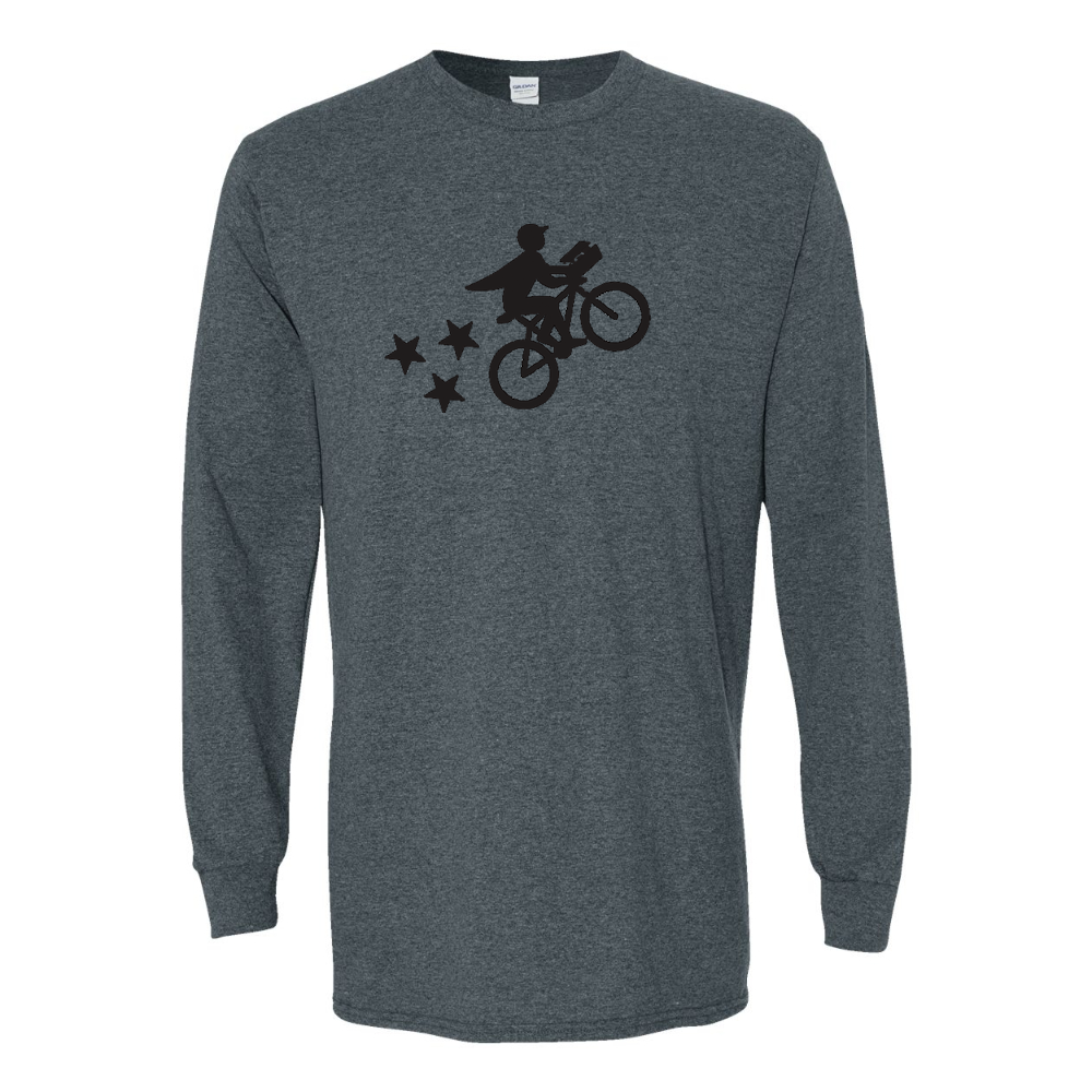 Men's Postmates Bike Gildan Heavy Cotton Long Sleeve T-Shirt