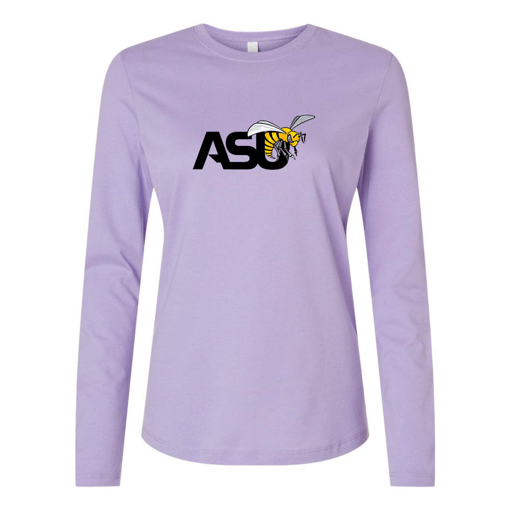BELLA CANVAS Women’s Alabama State Hornets  Jersey Long Sleeve Tee
