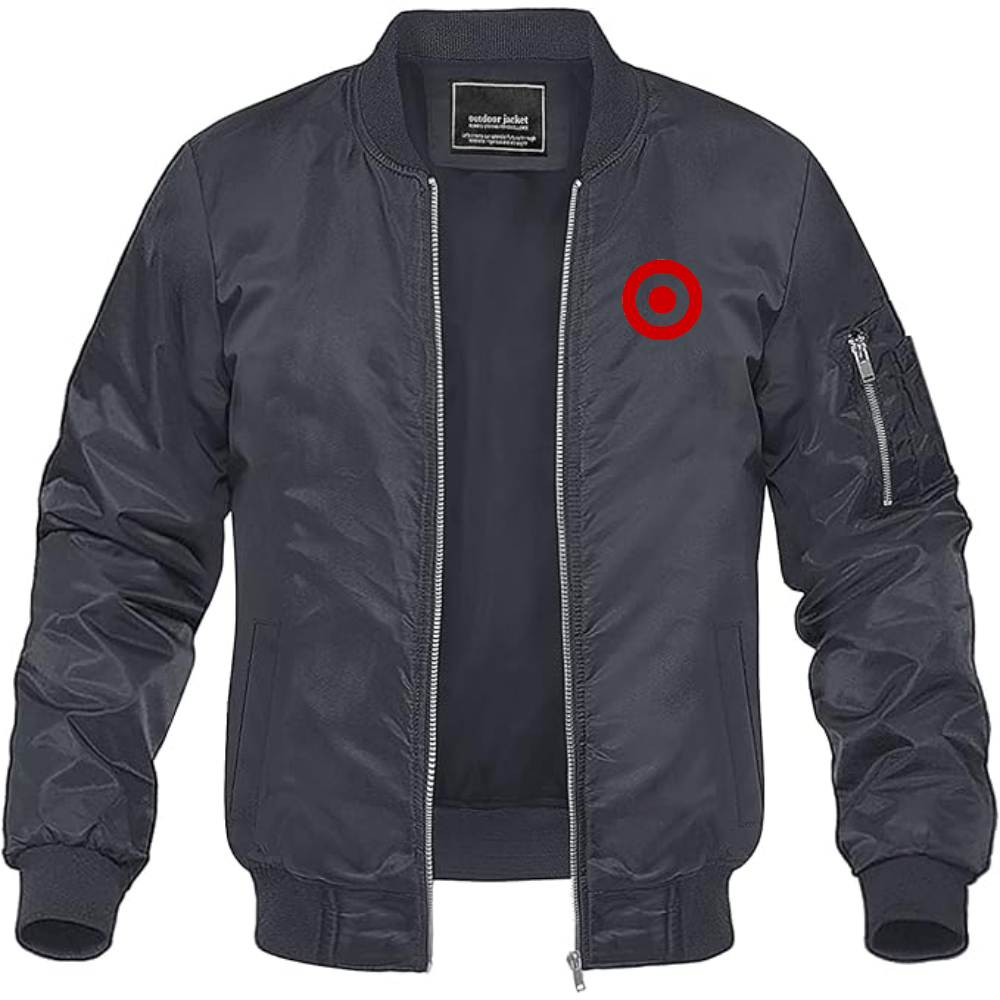 Men's Target   Lightweight Bomber Jacket Windbreaker Softshell Varsity Jacket Coat