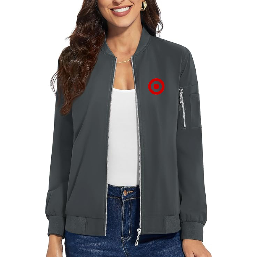 Women's Target  Premium Bomber Jacket with Polished Detailing and Functional Sleeve Pocket Modern Luxury Outerwear
