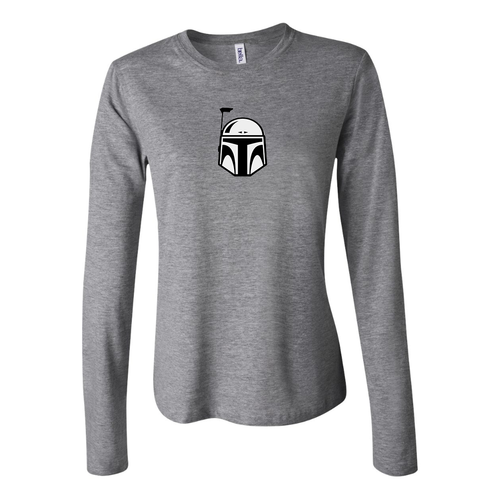 BELLA CANVAS Star Wars Boba Fett Helmet Jersey Long Sleeve Tee