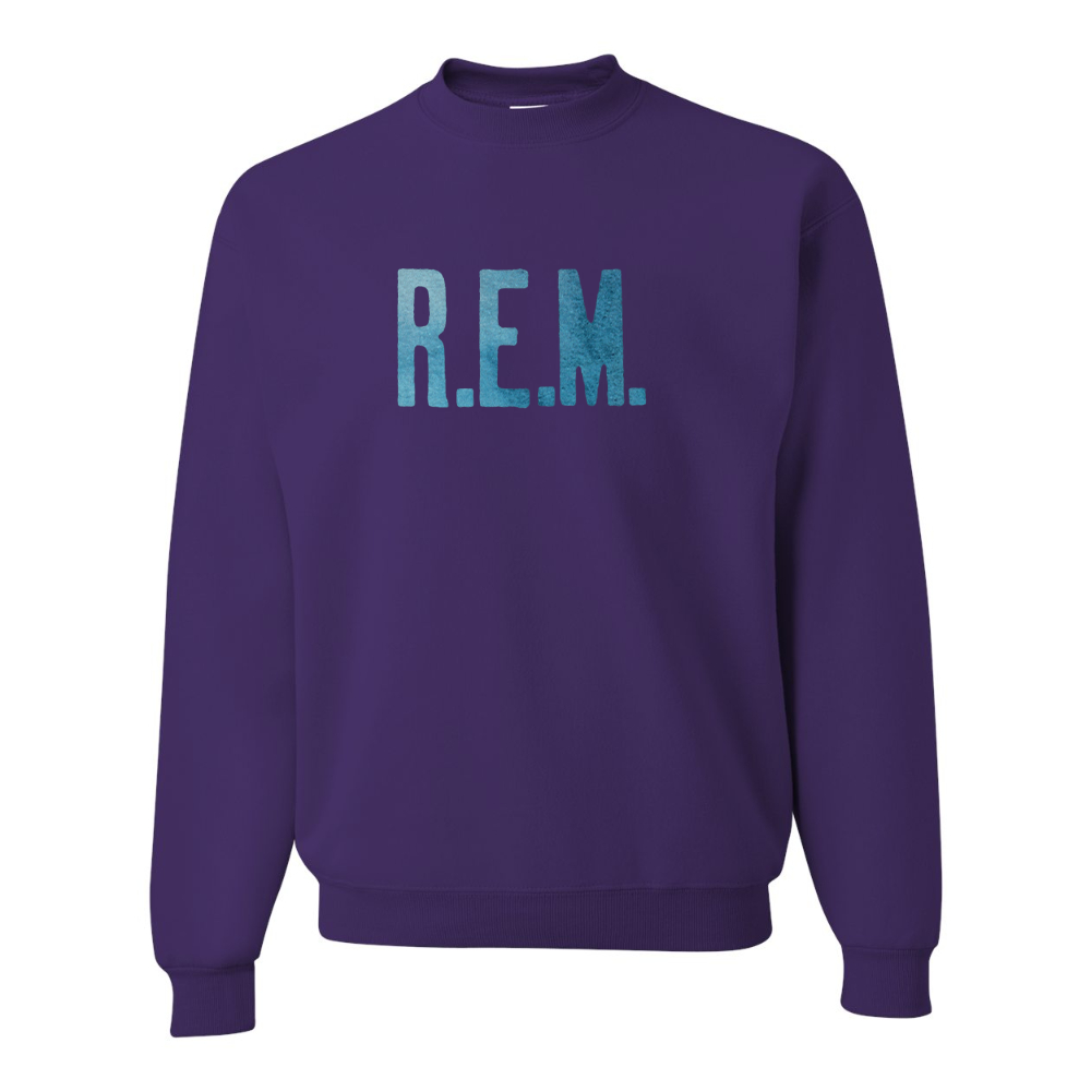 Men's R.E.M. Blue JERZEES NuBlend Crewneck Sweatshirt