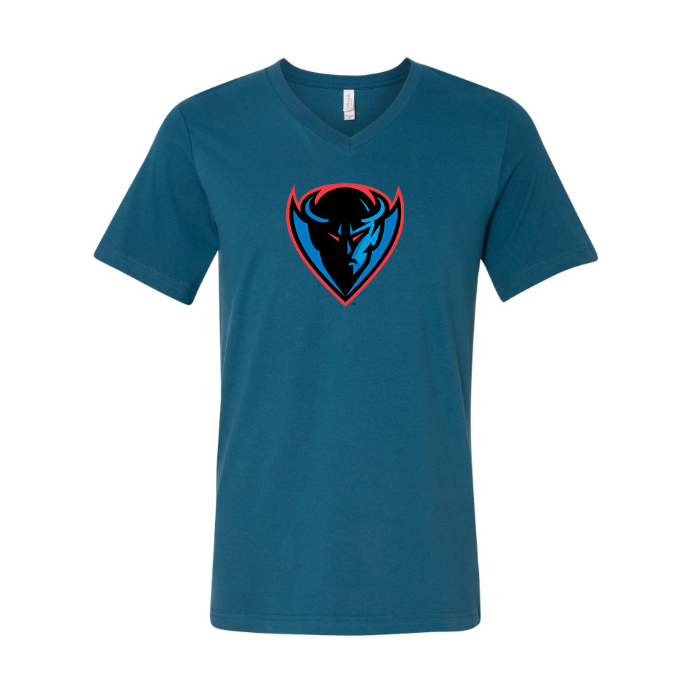DePaul Blue Demons BELLA  CANVAS - Jersey V-Neck T-Shirt