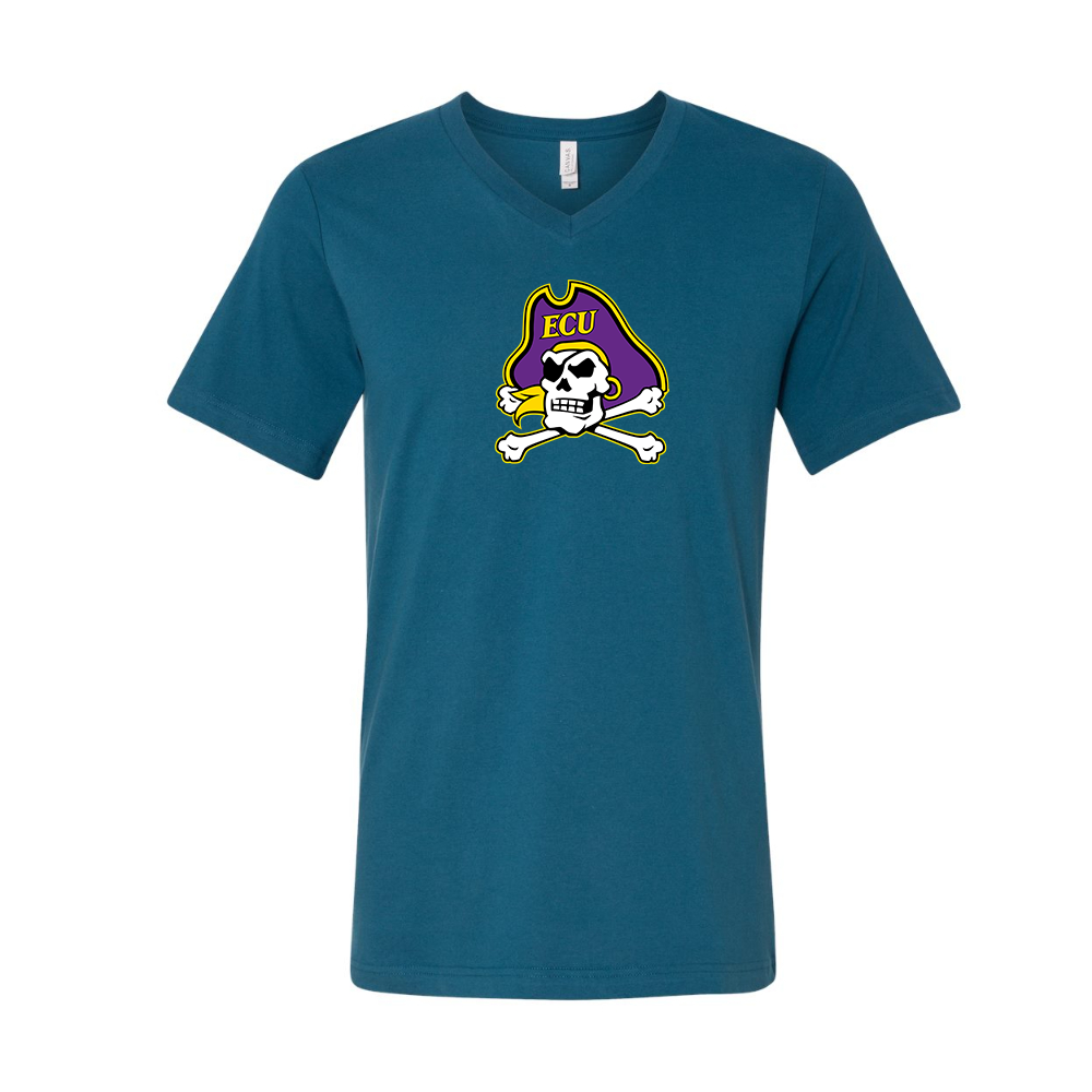 East Carolina Pirates BELLA  CANVAS - Jersey V-Neck T-Shirt