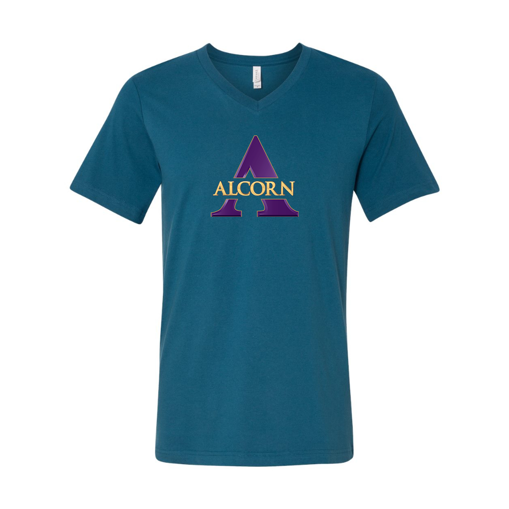 Alcorn State Braves  BELLA  CANVAS - Jersey V-Neck T-Shirt