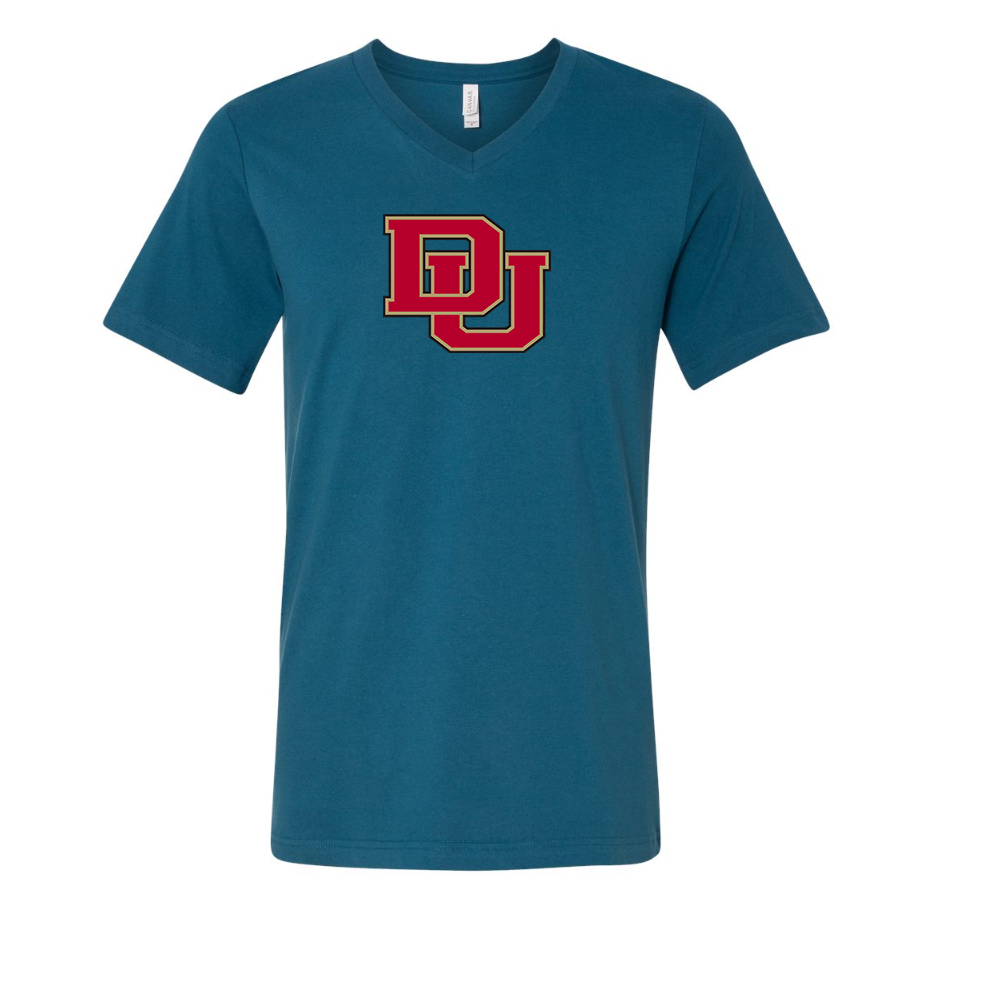 Denver Pioneers  BELLA  CANVAS - Jersey V-Neck T-Shirt