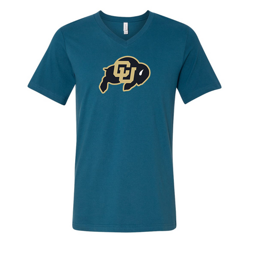 Colorado Buffaloes BELLA  CANVAS - Jersey V-Neck T-Shirt