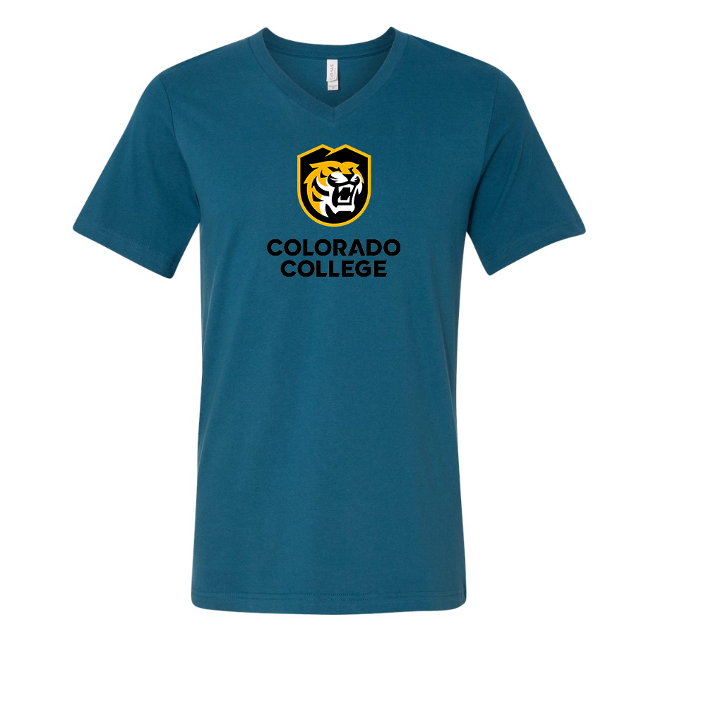 Colorado College Tigers BELLA  CANVAS - Jersey V-Neck T-Shirt