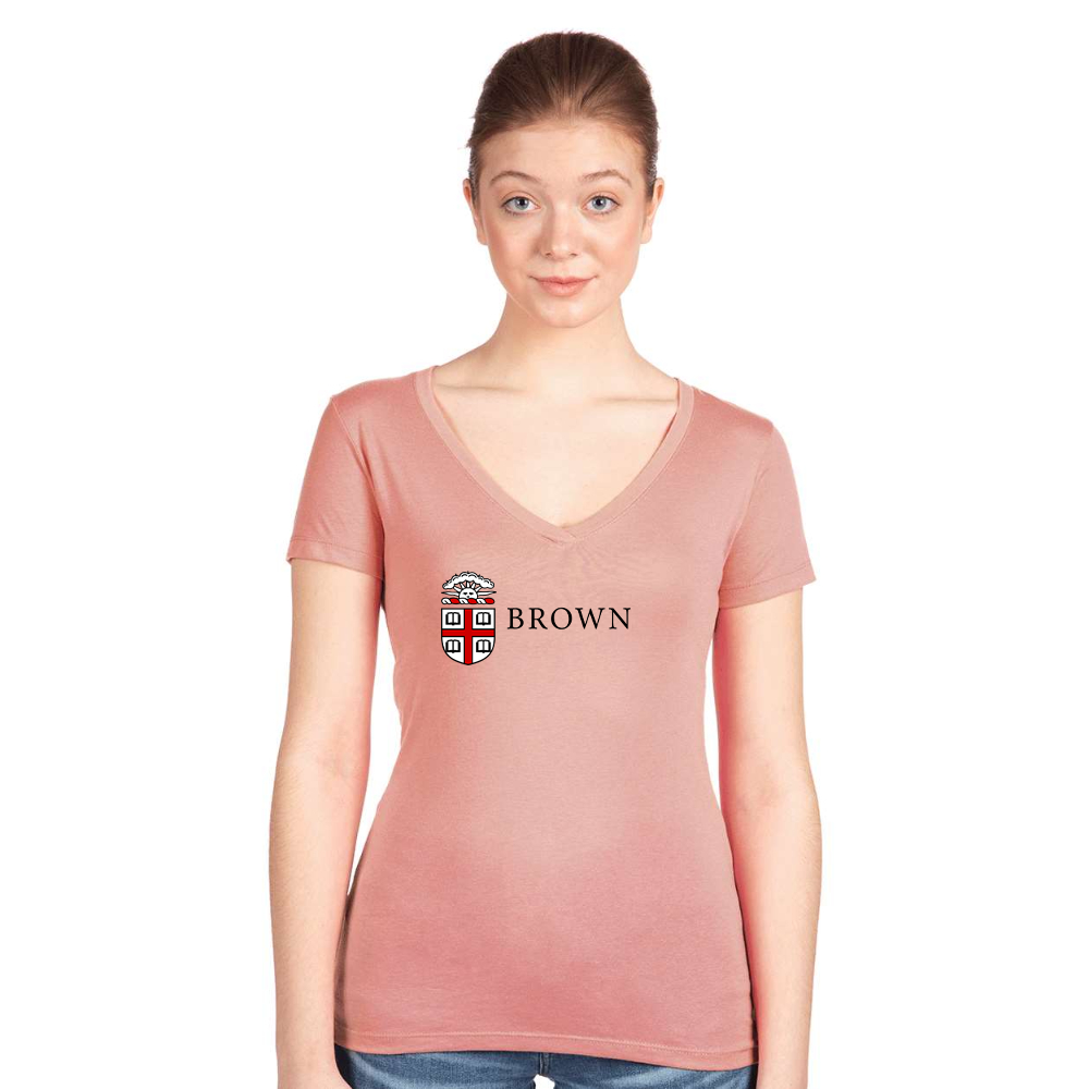 Women's Brown University Next Level V-Neck T-Shirt