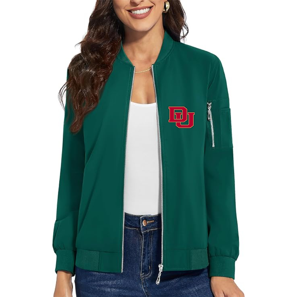 Women's Denver Pioneers  Premium Bomber Jacket with Polished Detailing and Functional Sleeve Pocket Modern Luxury Outerwear