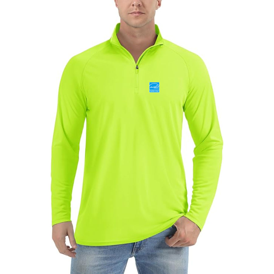 Men's Energy Star Logo Lightweight Quarter-Zip Athletic Shirt Long Sleeve Performance Wear