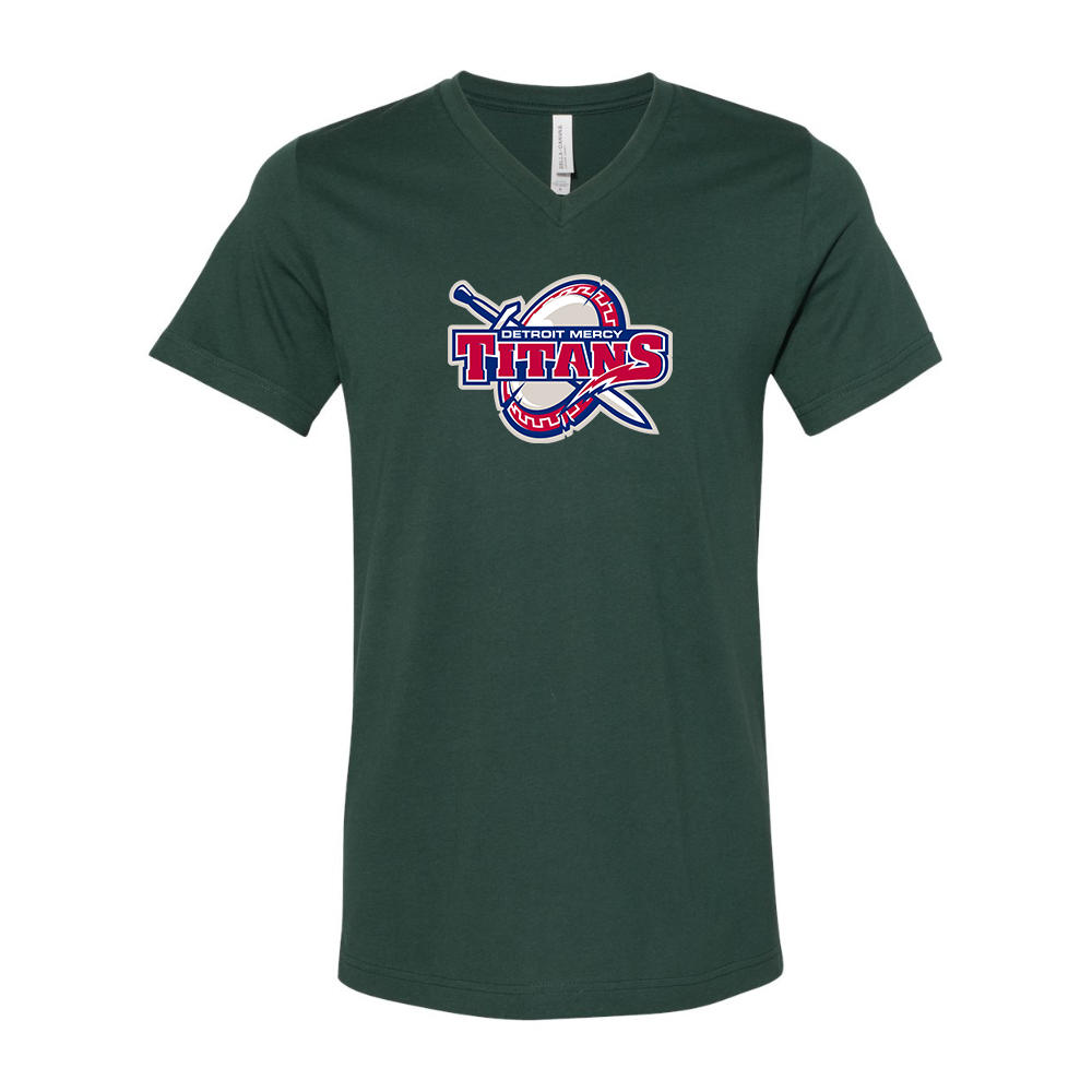 Detroit Titans  BELLA  CANVAS - Jersey V-Neck T-Shirt