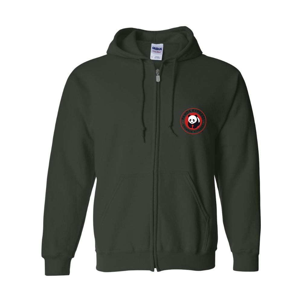 Men's Panda Express Gildan  Heavy Blend Full Zip Hooded Sweatshirt