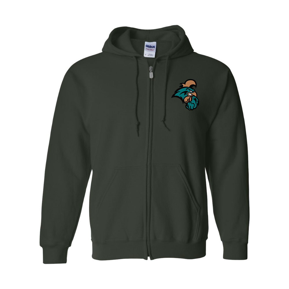 Men's  Coastal Carolina Chanticleers  Gildan  Heavy Blend Full Zip Hooded Sweatshirt