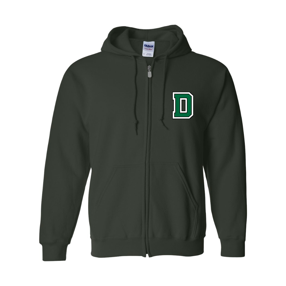 Men's Dartmouth Big Green  Gildan  Heavy Blend Full Zip Hooded Sweatshirt