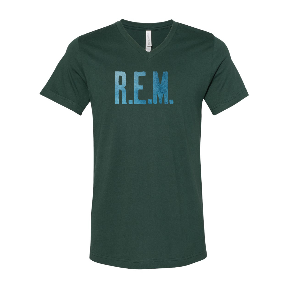 R.E.M. Blue BELLA  CANVAS - Jersey V-Neck T-Shirt