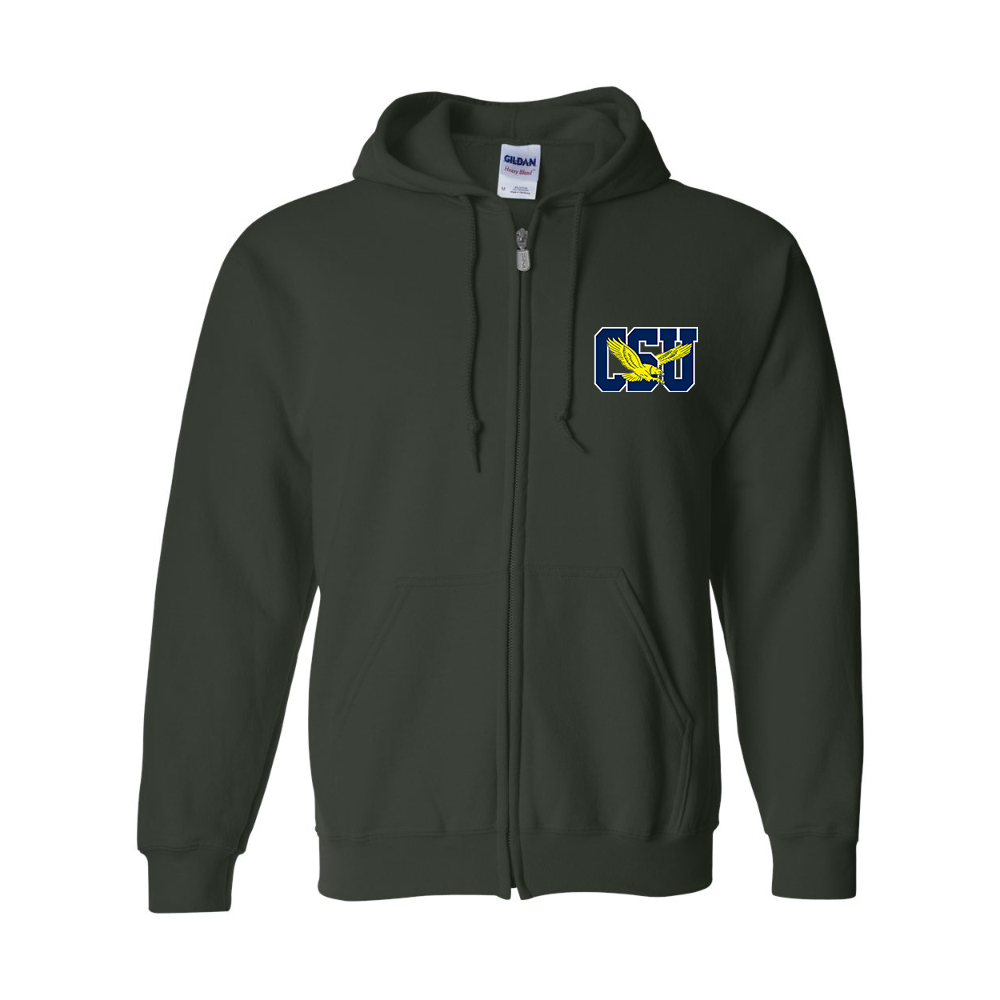 Men's Coppin State Eagles Gildan  Heavy Blend Full Zip Hooded Sweatshirt