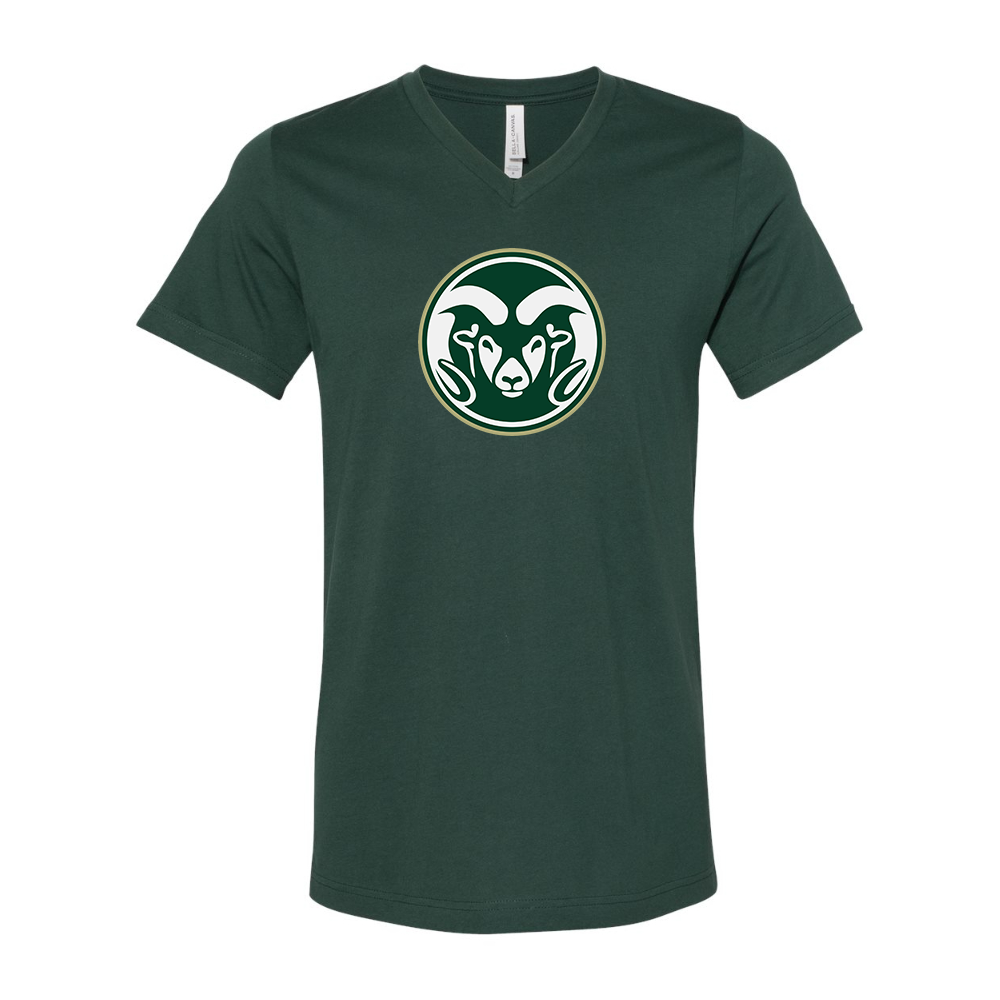 Colorado State Rams BELLA  CANVAS - Jersey V-Neck T-Shirt