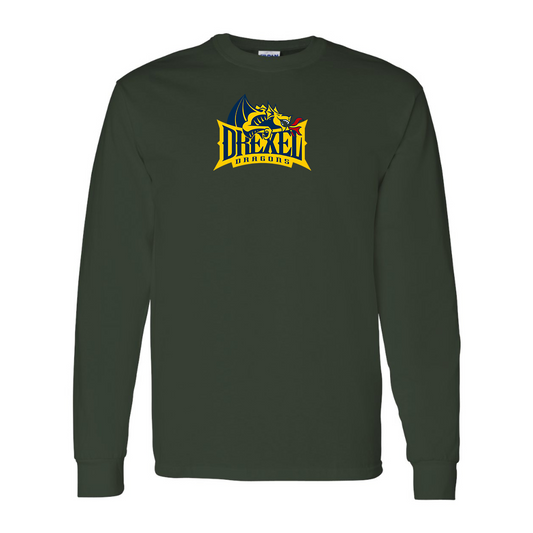 Men's Drexel Dragons Gildan Heavy Cotton Long Sleeve T-Shirt