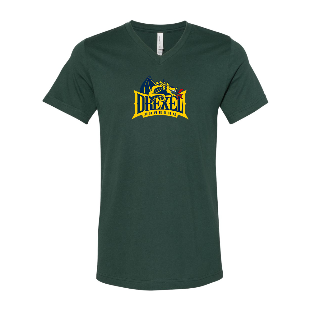 Drexel Dragons BELLA  CANVAS - Jersey V-Neck T-Shirt