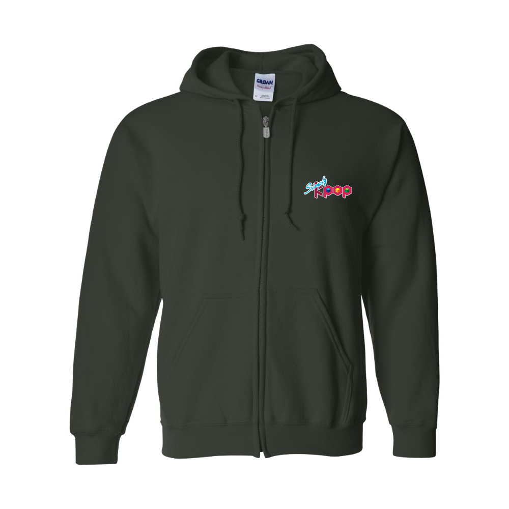 Men's Simply Kpop  Gildan  Heavy Blend Full Zip Hooded Sweatshirt